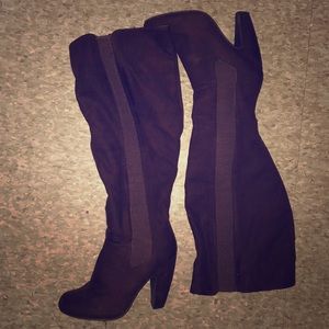 Brown heel boots